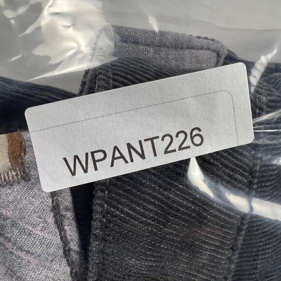 Paige Laurel Canyon Charcoal Gray Low Rise Flare Corduroy Jeans Pants Size 30 - Picture 11 of 11